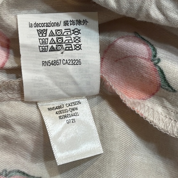 PINK | Flannel Boxy Fold-over Peach Print Pajama Shorts - Picture 6 of 9